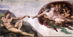 Michelangelo BuonarrotiA Criação de Adão 1510 Afresco, 280 x 570 cm Capela Sistina, Vaticano