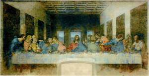 Leonardo da Vinci (Anchiano, 15 de abril de 1452– Amboise, 2 de maio de 1519)O Cenáculo ou A última ceia 1495–1498 460 cm × 880 cm Santa Maria delle Grazie, Milão 